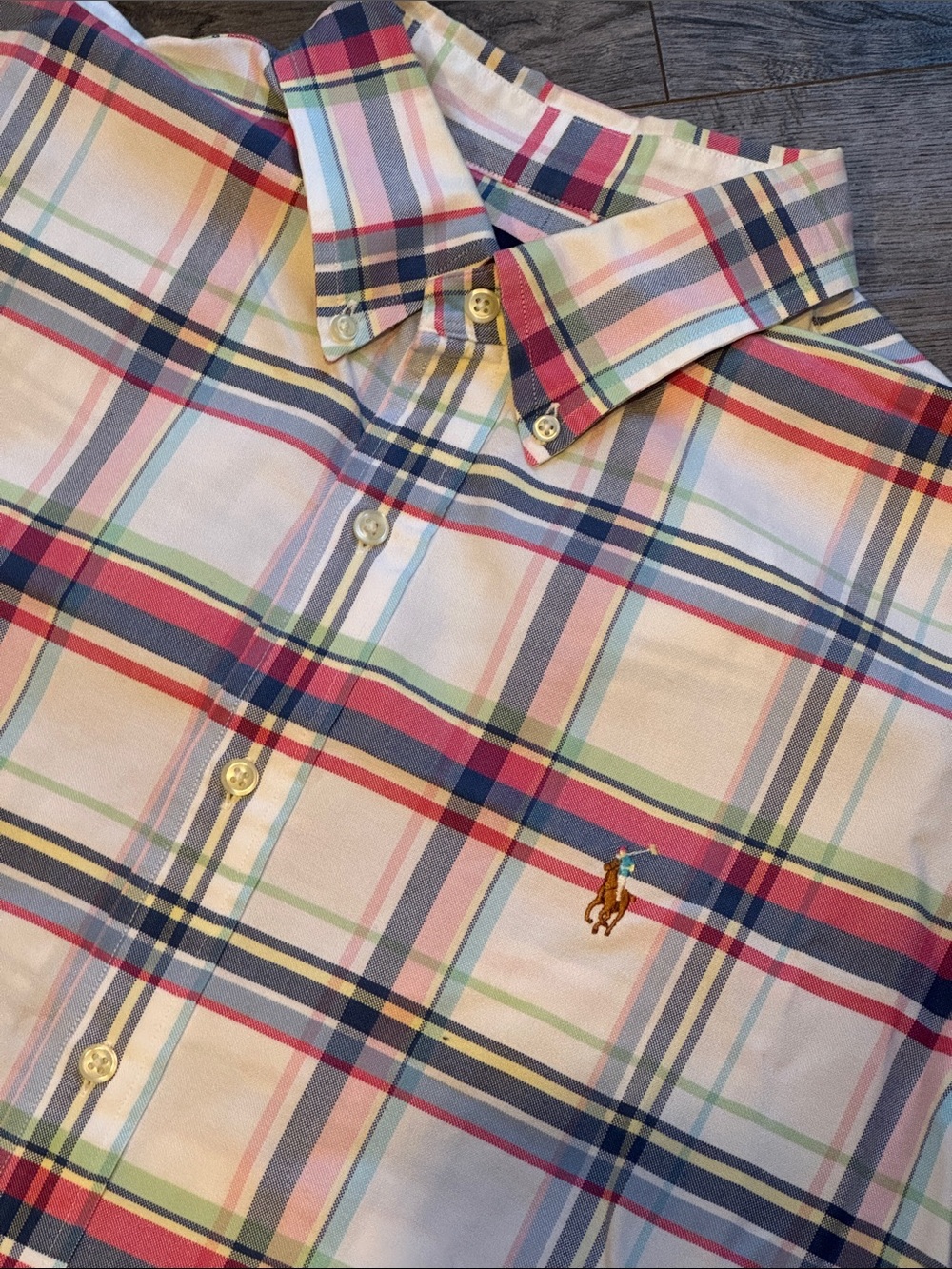 Ralph Lauren Plaid Large Button Down Shirt